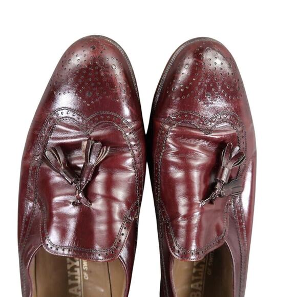 Bally Shoes Mens 8 Tassel Loafers Salisbury Wingtip Leather Brogue Classic Dress main image 4
